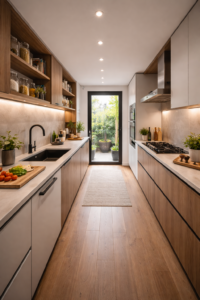 cucina stretta e lunga come arredarla